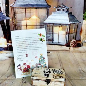 Caja de madera + carta Papá Noel mod.3