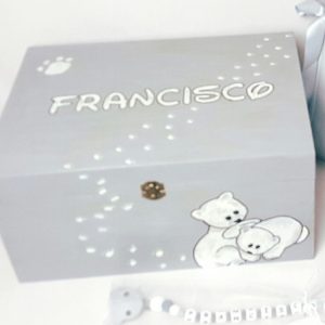 Caja madera oso polar