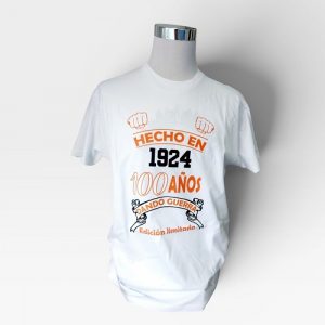 camiseta cumplo 100 añios