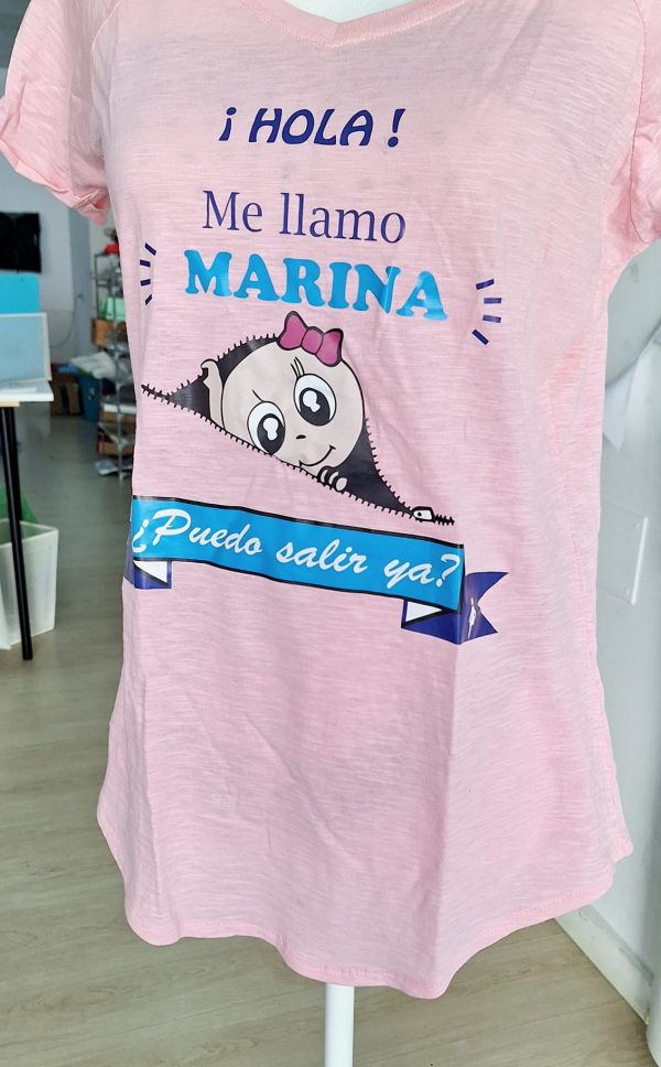 camiseta embarazada me llamo.
