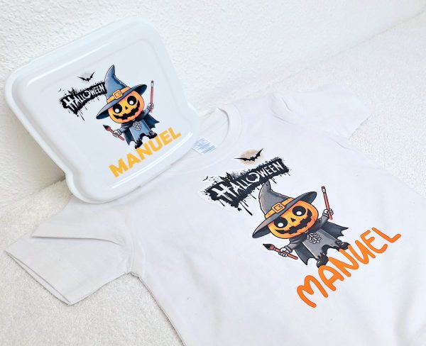 Camiseta calabaza terrorifica niño