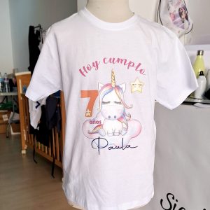 Camiseta unicornio cumple