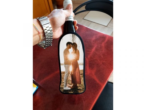 funda botella vino pareja