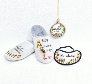 pack zapatillas navidad profe elfos