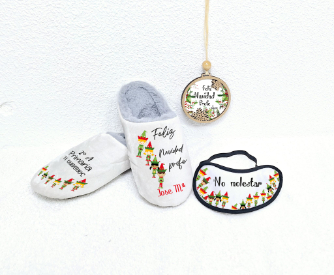 pack zapatillas navidad profe elfos