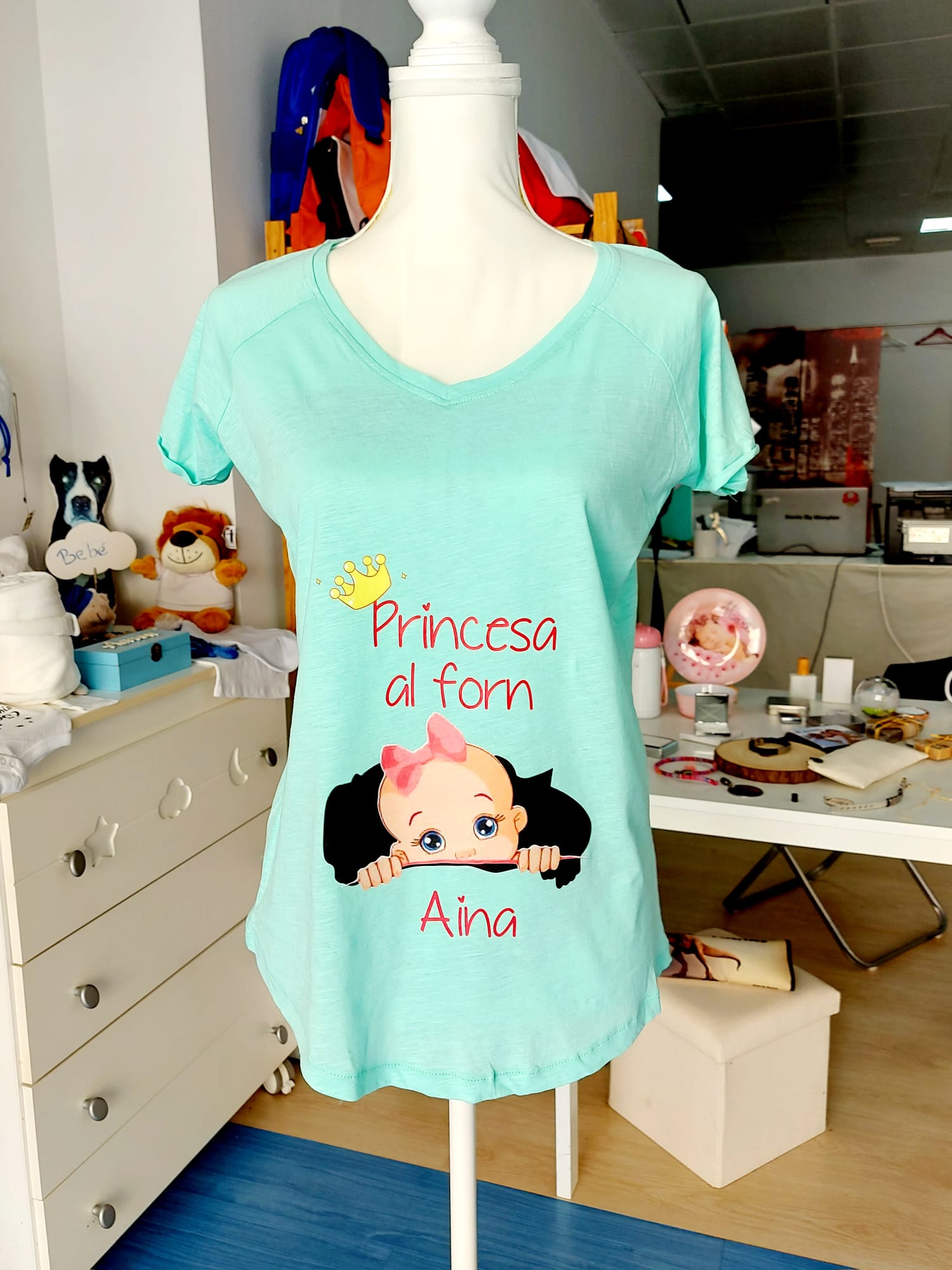 camiseta princesa en el horno
