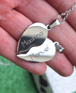 corazon grabado partido