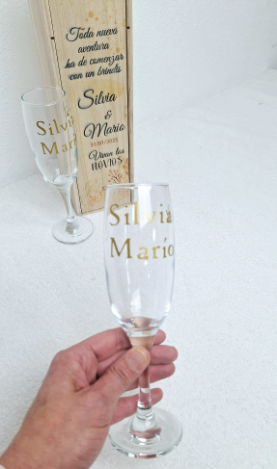 copa de cava novios