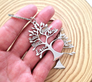 llavero arbol nombres personalizado