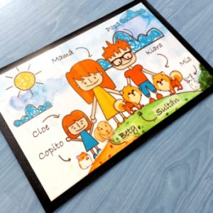 felpudo familia personalizado