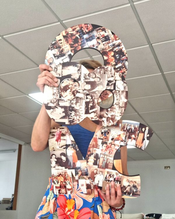 letras madera con fotos