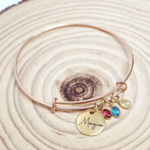 pulsera oro rosa circonitas