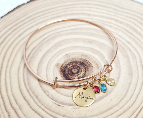 pulsera oro rosa circonitas