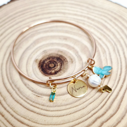 pulsera oro rosa extensible