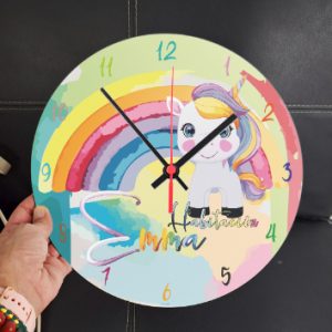 reloj madera infantil.