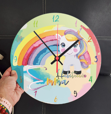 reloj madera infantil.